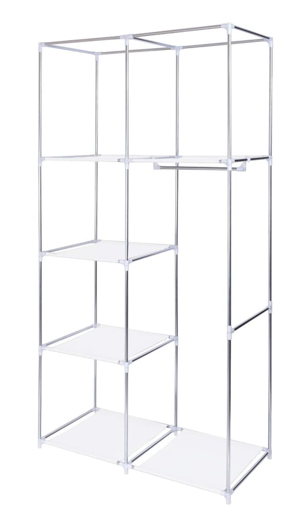 Mira-shara tekstilgarderobe med hylder