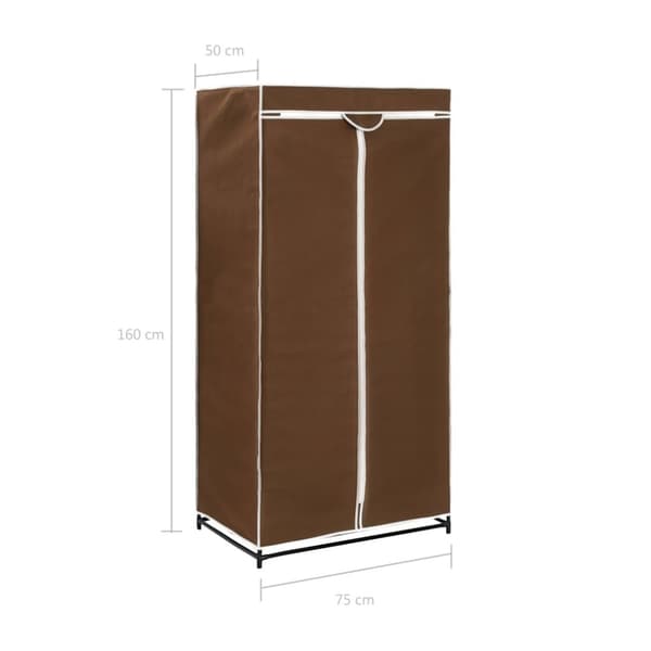 Vaatekaapit 2 kpl ruskea 75x50x160 cm