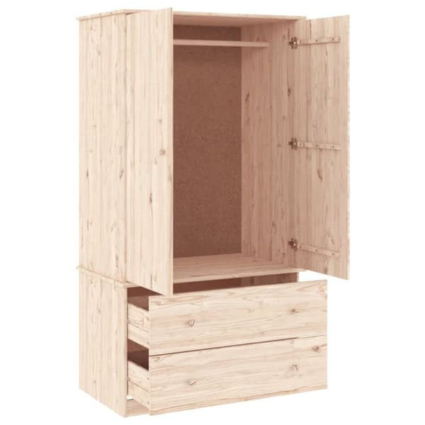 klædeskab ALTA 90x55x170 cm massivt fyrretræ