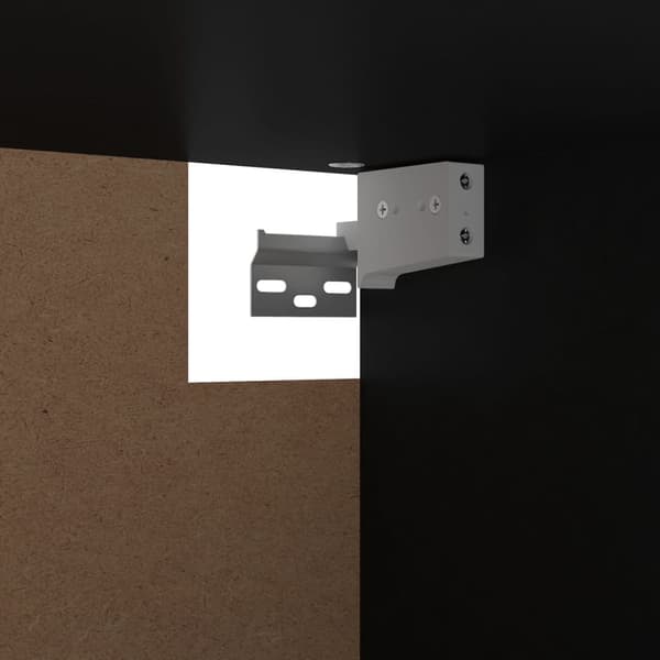 Vaatekaappi musta 100x32,5x35 cm tekninen puu