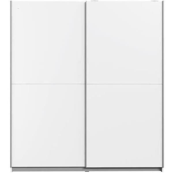 Garderob med 2 skjutdörrar - Spånskiva - Vit - L 170,3 x D 61,2 x H 190,5 cm - ULOS