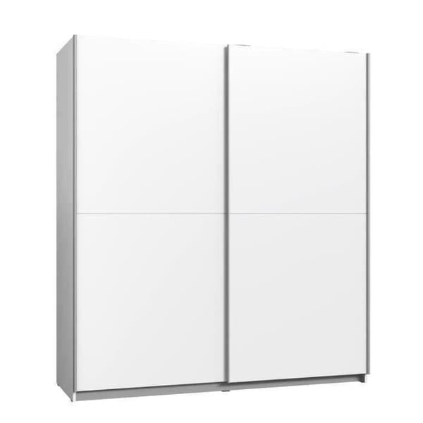 Garderob med 2 skjutdörrar - Spånskiva - Vit - L 170,3 x D 61,2 x H 190,5 cm - ULOS