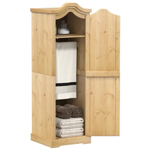 vidaXL klædeskab Corona 55x52x170 cm massivt fyrretræ