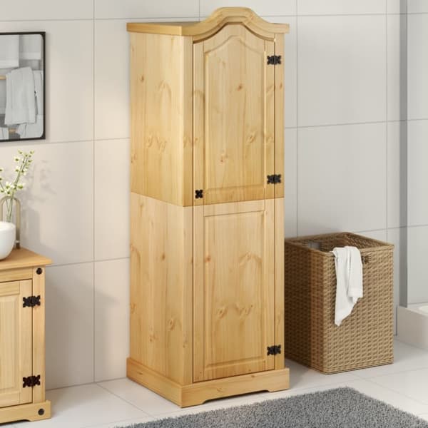 vidaXL klædeskab Corona 55x52x170 cm massivt fyrretræ