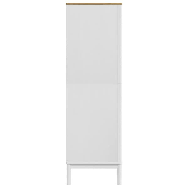 vidaXL klædeskab FLORO 77x53x171 cm massivt fyrretræ hvid