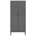 Miniatyrbilde 4 av 11: vidaXL Garderobe FLORO grå 77x53x171 cm heltre furu