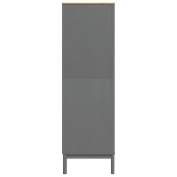 vidaXL Garderobe FLORO grå 77x53x171 cm heltre furu