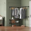 Miniatyrbillede 6 af 9: Rootz Vintage Industrial Corner Garderobe - Pladsbesparende skab - Stilfuld opbevaringsenhed - Holdbar, nem adgang, rigelig opbevaring - 35 cm x 187,5