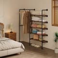 Miniatyrbillede 9 af 9: Rootz Vintage Industrial Corner Garderobe - Pladsbesparende skab - Stilfuld opbevaringsenhed - Holdbar, nem adgang, rigelig opbevaring - 35 cm x 187,5