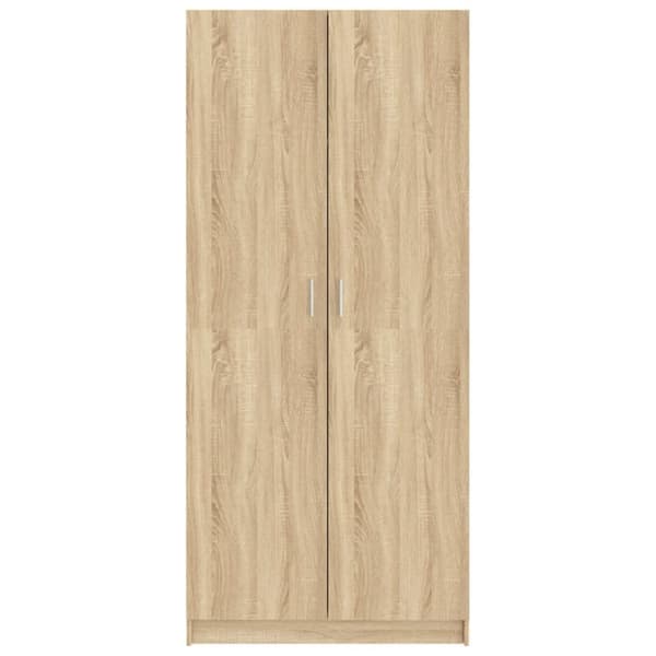 vidaXL Garderob sonoma-ek 80x52x180 cm spånskiva -  Skåp & garderober