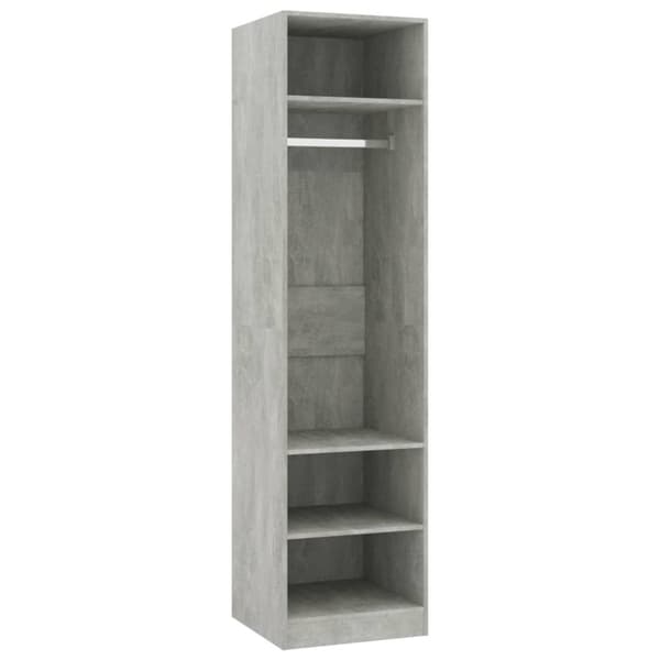 vidaXL Garderob betonggrå 50x50x200 cm konstruerat trä - Skåp & garderober