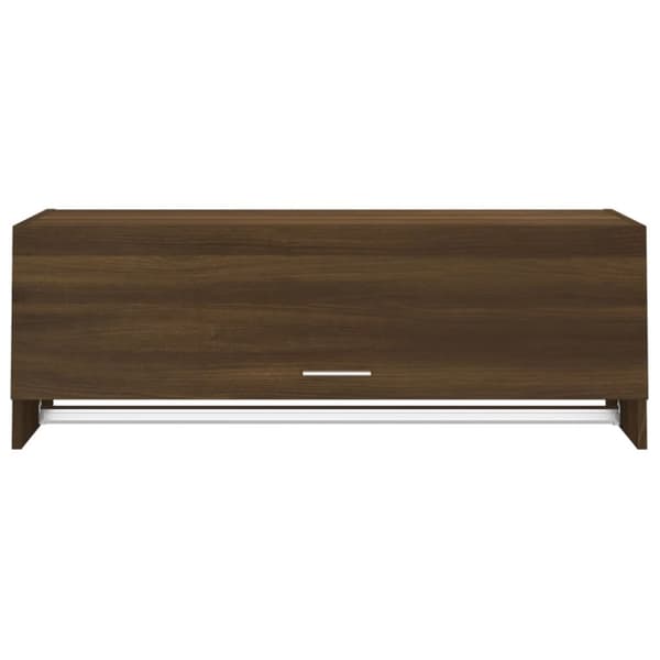 vidaXL garderobeskab 100x32,5x35 cm konstrueret træ brun egetræsfarve - Klædeskabe & garderobeskabe