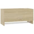 Miniatyrbillede 3 af 10: vidaXL garderobe 70x32,5x35 cm spånplade sonoma-eg -  Klædeskabe & garderobeskabe