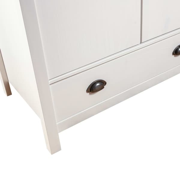 vidaXL Garderob 2 dörrar Hill vit 89x50x170 cm massiv furu -  Skåp & garderober