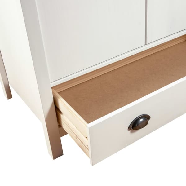 vidaXL Garderob 2 dörrar Hill vit 89x50x170 cm massiv furu - Skåp & garderober