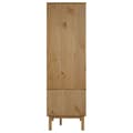 Miniatyrbillede 6 af 8: vidaXL tøjskab OTTA 76,5x53x172 cm massivt fyrretræ brun og hvid -  Klædeskabe & garderobeskabe