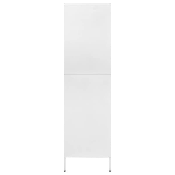 vidaXL klædeskab 90x50x180 cm stål hvid - Klædeskabe & garderobeskabe