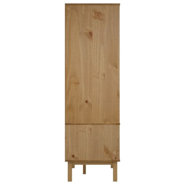 vidaXL Garderob OTTA brun&grå 76,5x53x172 cm massiv furu - Skåp & garderober