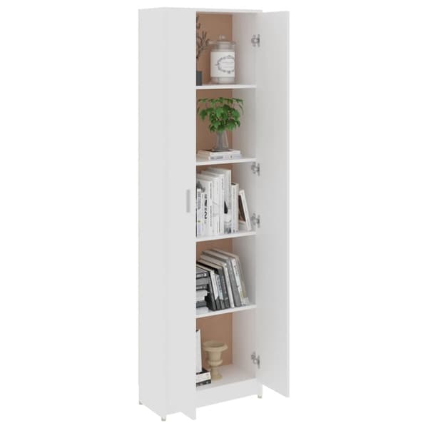 vidaXL entrémøbel 55x25x189 cm konstrueret træ hvid -  Klædeskabe & garderobeskabe