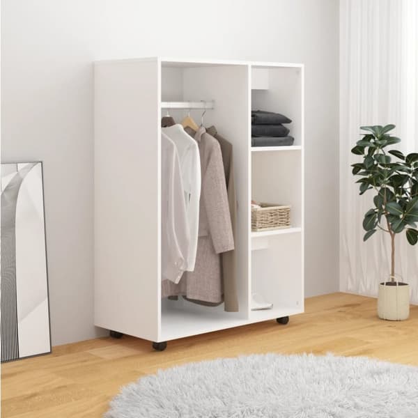 vidaXL Garderob vit 80x40x110 cm spånskiva - Skåp & garderober