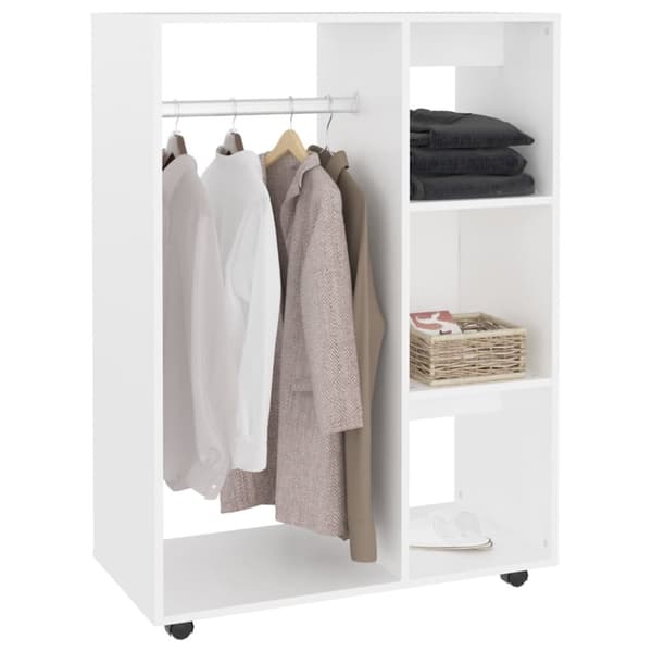 vidaXL Garderob vit 80x40x110 cm spånskiva - Skåp & garderober
