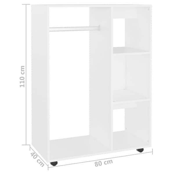 vidaXL Garderob vit 80x40x110 cm spånskiva - Skåp & garderober