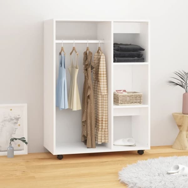 vidaXL Garderob vit 80x40x110 cm spånskiva - Skåp & garderober
