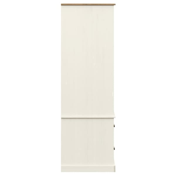 vidaXL klædeskab VIGO 90x55x176 cm massivt fyrretræ hvid - Klædeskabe & garderobeskabe