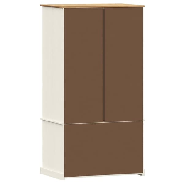 vidaXL klædeskab VIGO 90x55x176 cm massivt fyrretræ hvid - Klædeskabe & garderobeskabe