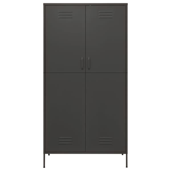vidaXL klædeskab 90x50x180 cm stål antracitgrå -  Klædeskabe & garderobeskabe