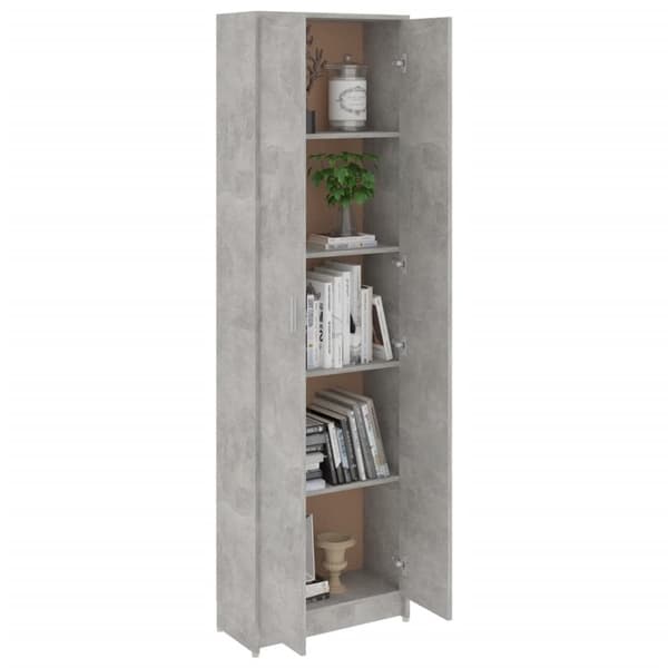 vidaXL garderobeskab 55x25x189 cm konstrueret træ betongrå - Klædeskabe & garderobeskabe