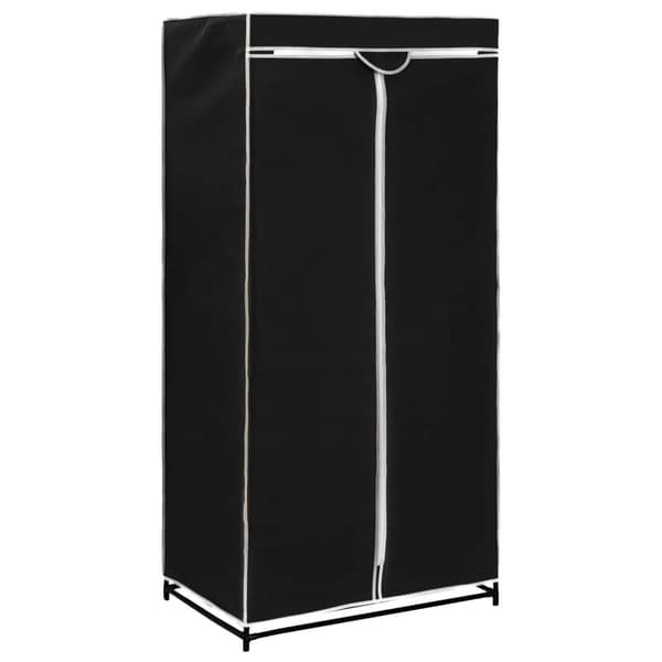 vidaXL klædeskab 75 x 50 x 160 cm sort - Klædeskabe & garderobeskabe