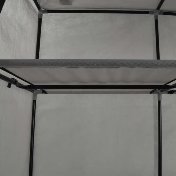 vidaXL klædeskab med rum og tøjstænger 150 x 45 x 175 cm stof grå - Klædeskabe & garderobeskabe