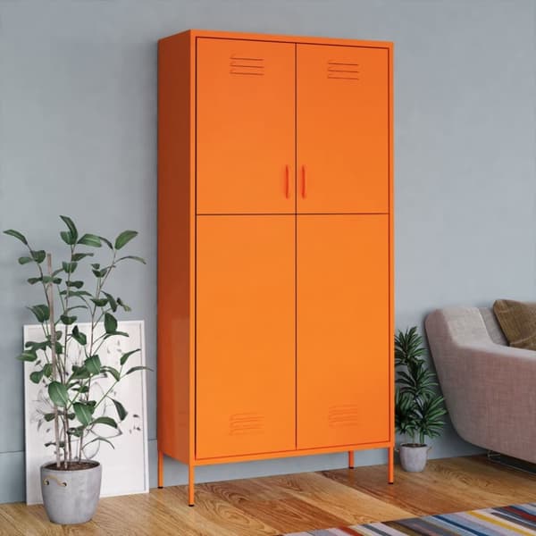 vidaXL Vaatekaappi oranssi 90x50x180 cm teräs - Kaapit & vaatekaapit