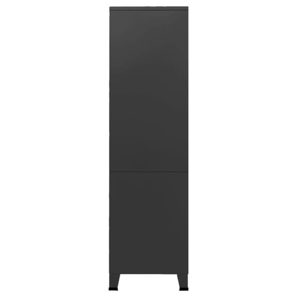 vidaXL industrielt klædeskab 90x50x180 cm metal sort -  Klædeskabe & garderobeskabe