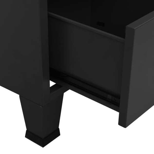 vidaXL industrielt klædeskab 90x50x180 cm metal sort - Klædeskabe & garderobeskabe