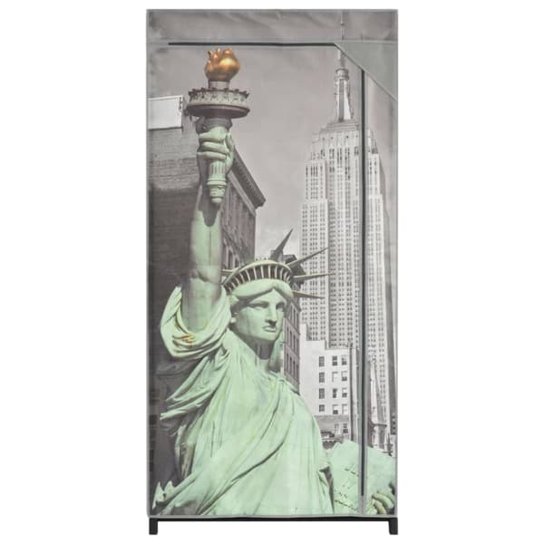 vidaXL Garderob New York 75x45x160 cm tyg - Skåp & garderober