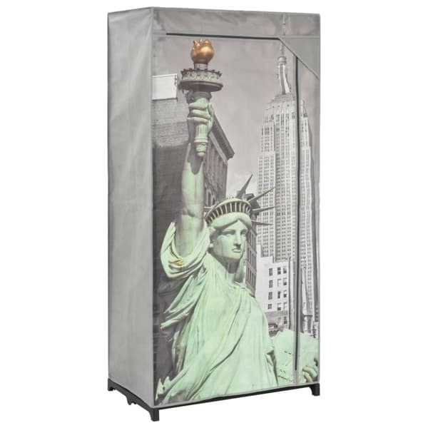 vidaXL Garderob New York 75x45x160 cm tyg - Skåp & garderober