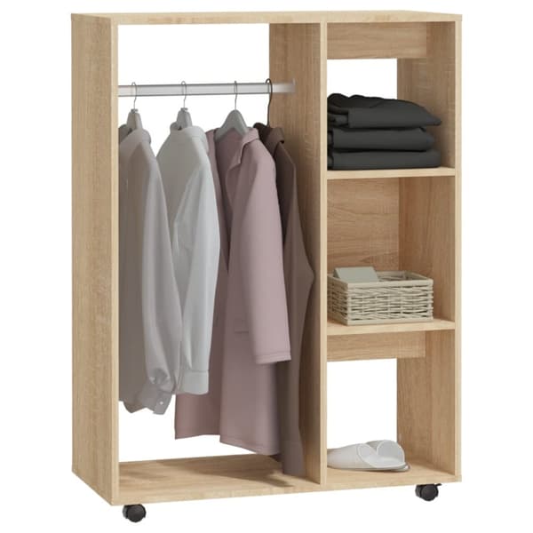 vidaXL garderobe 80x40x110 cm spånplade sonoma-eg -  Klædeskabe & garderobeskabe