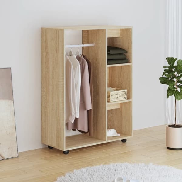 vidaXL garderobe 80x40x110 cm spånplade sonoma-eg -  Klædeskabe & garderobeskabe