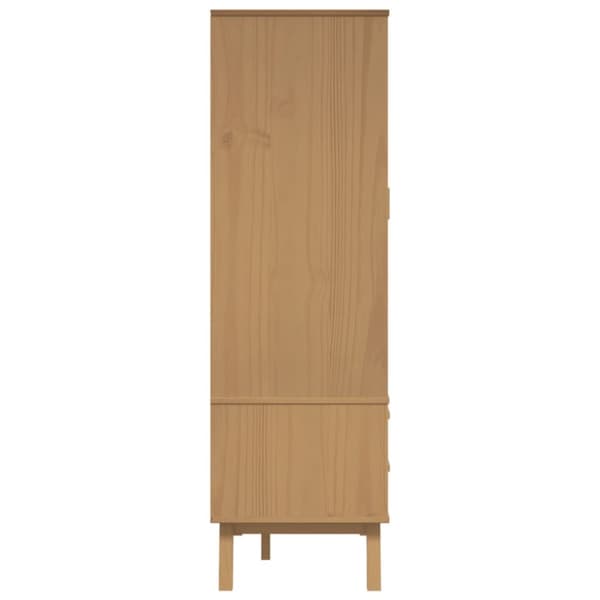 vidaXL klædeskab OLDEN 76,5x53x172 cm massivt fyrretræ brun -  Klædeskabe & garderobeskabe