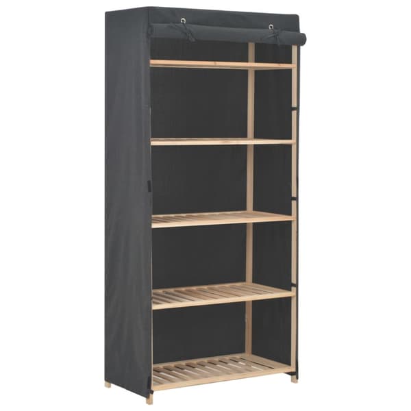 vidaXL Garderob 79x40x170 cm grå tyg -  Skåp & garderober