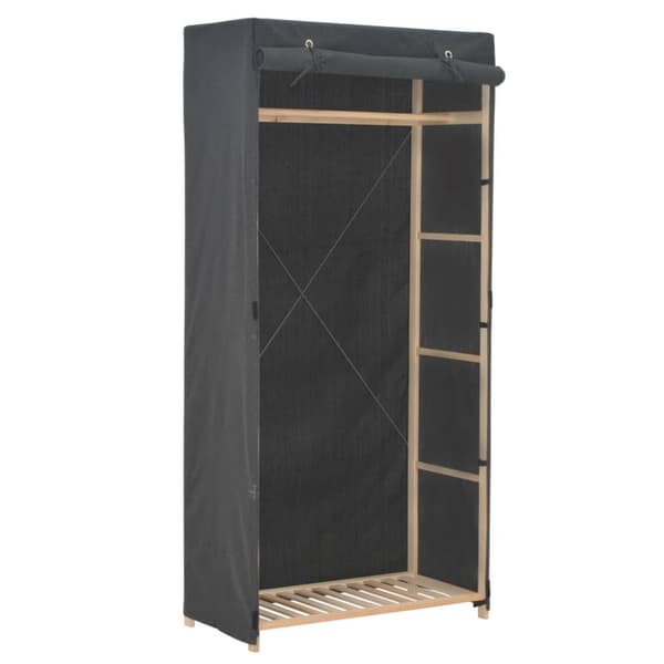 vidaXL Garderob 79x40x170 cm grå tyg - Skåp & garderober