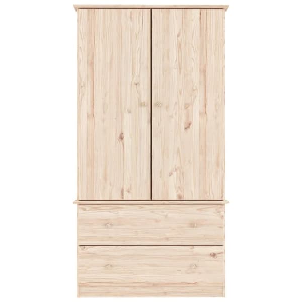 vidaXL Klädskåp ALTA 90x55x170 cm massiv furu - Skåp & garderober