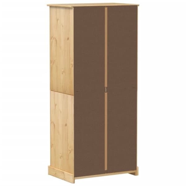 vidaXL klædeskab Corona 76x50x170 cm massivt fyrretræ
