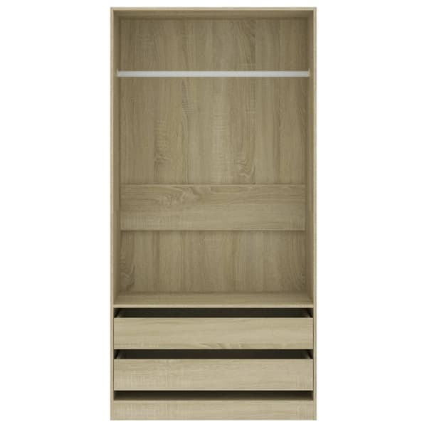 The Living Store Garderob sonoma-ek 100x50x200 cm konstruerat trä -  Skåp & garderober