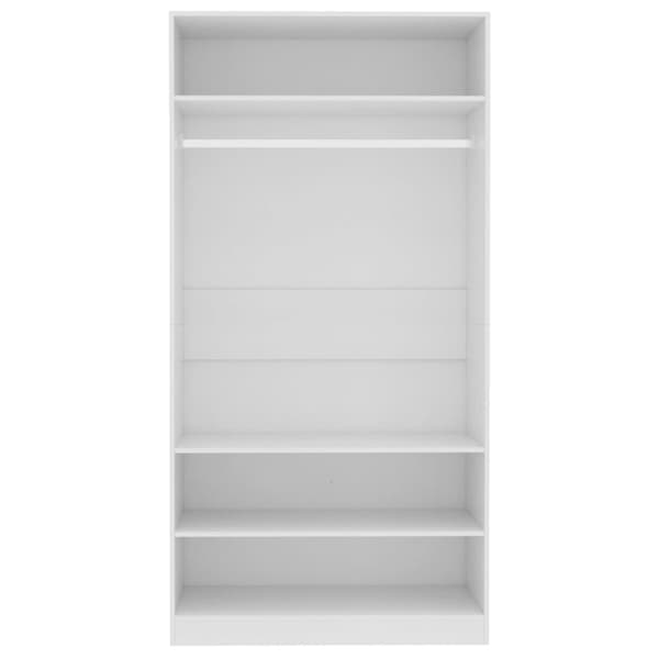 The Living Store Garderob vit 100x50x200 cm konstruerat trä - Skåp & garderober