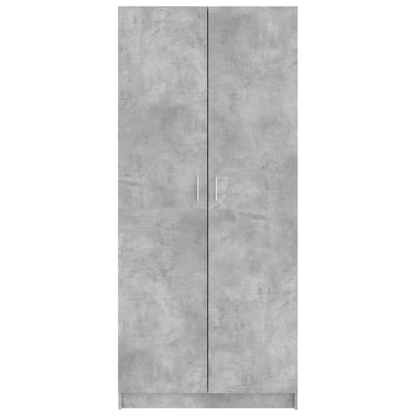 The Living Store Garderob betonggrå 80x52x180 cm konstruerat trä - Skåp & garderober