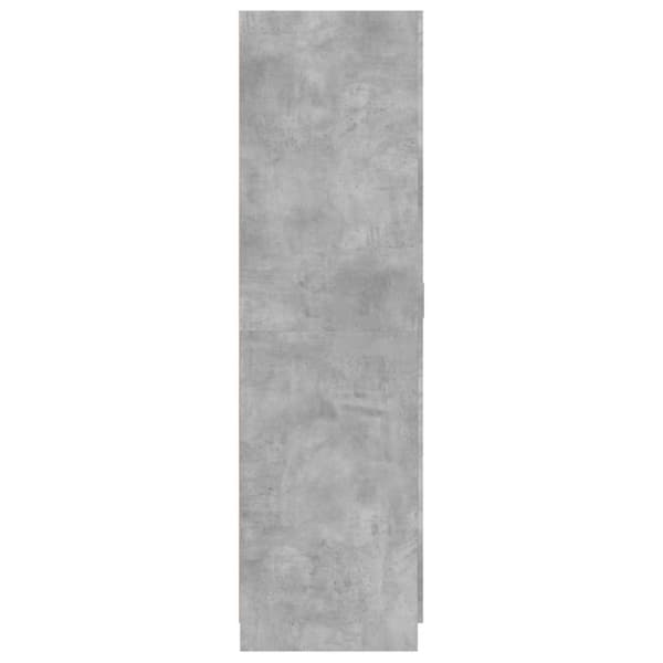 The Living Store Garderob betonggrå 80x52x180 cm konstruerat trä - Skåp & garderober