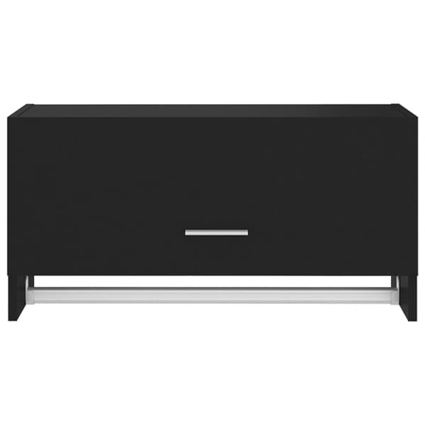 The Living Store garderobe 70x32,5x35 cm spånplade sort - Klædeskabe & garderobeskabe
